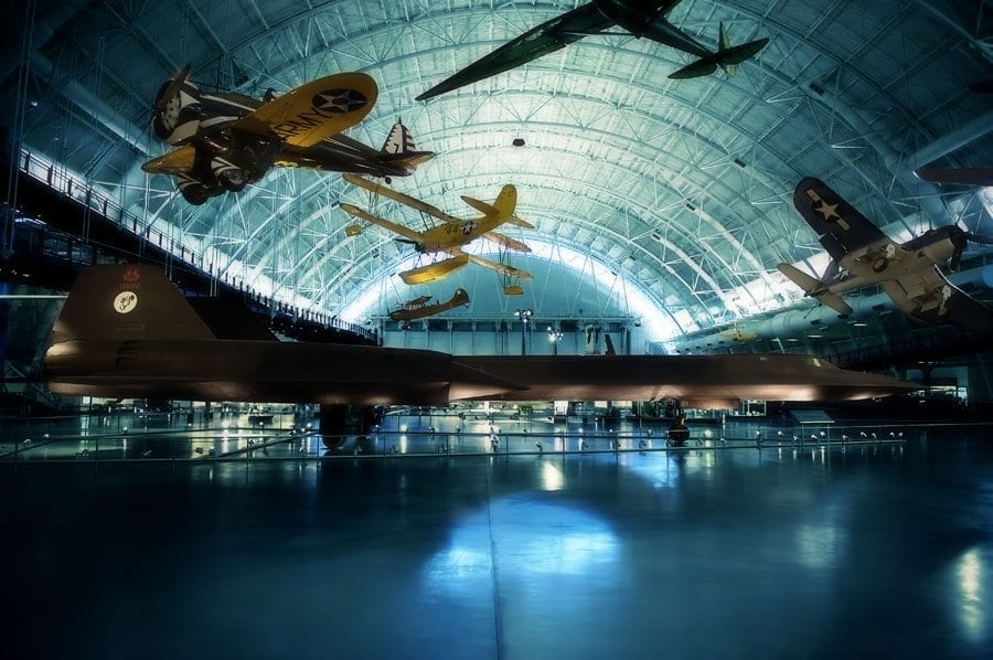 America The Boeing Aviation Hangar in the Stephen F. Udvar-Hazy Center