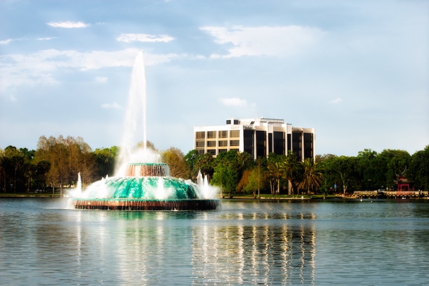 Lake Eola fountain in Orlando, Florida