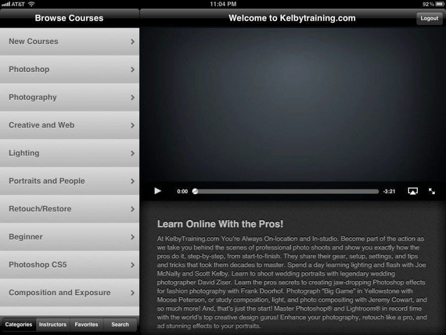 Kelby Training iPad App