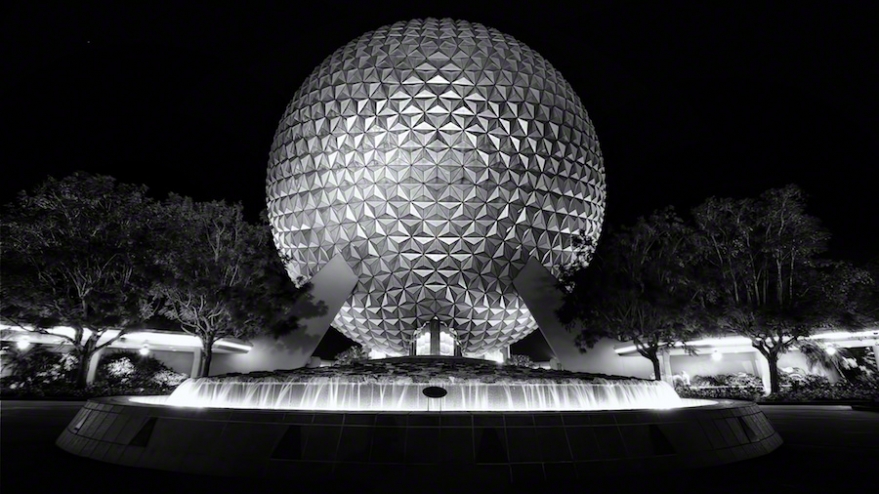 Spaceship Earth at night