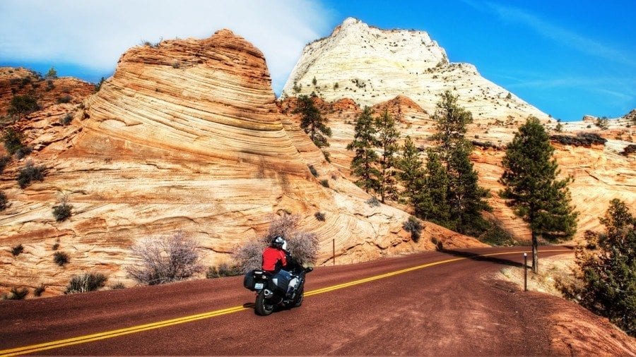 Zion-Mount Carmel Highway Motorcycle riding on the Zion - Mount Carmel Highway