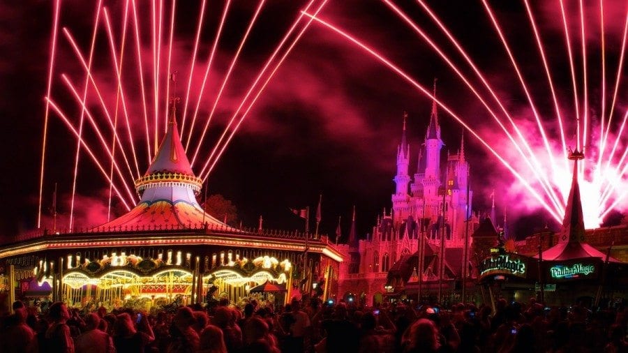 Wishes fireworks over Cinderella's Castle
