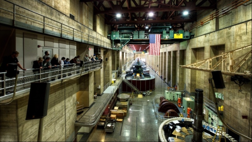 Turbines inside the Hoover Dam