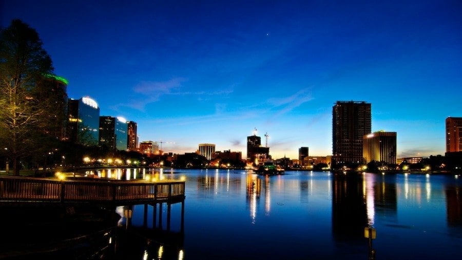 Lake Eola Sunset Lake Eola Sunset in Orlando, FL