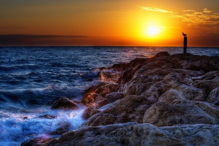 Sunset over Gulf of Mexico