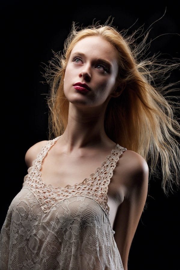 Female Model in dramatic lighting