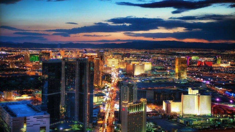 View from the top of the Stratosphere in Las Vegas