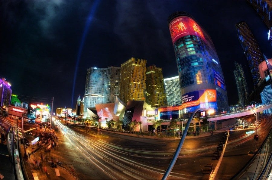 Fisheye View of Las Vegas City Center