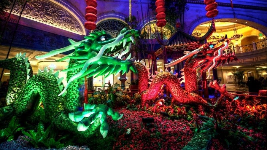 Twin Dragons in the Bellagio Conservatory