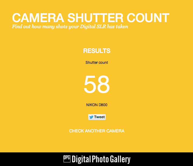 Camera Shutter Count