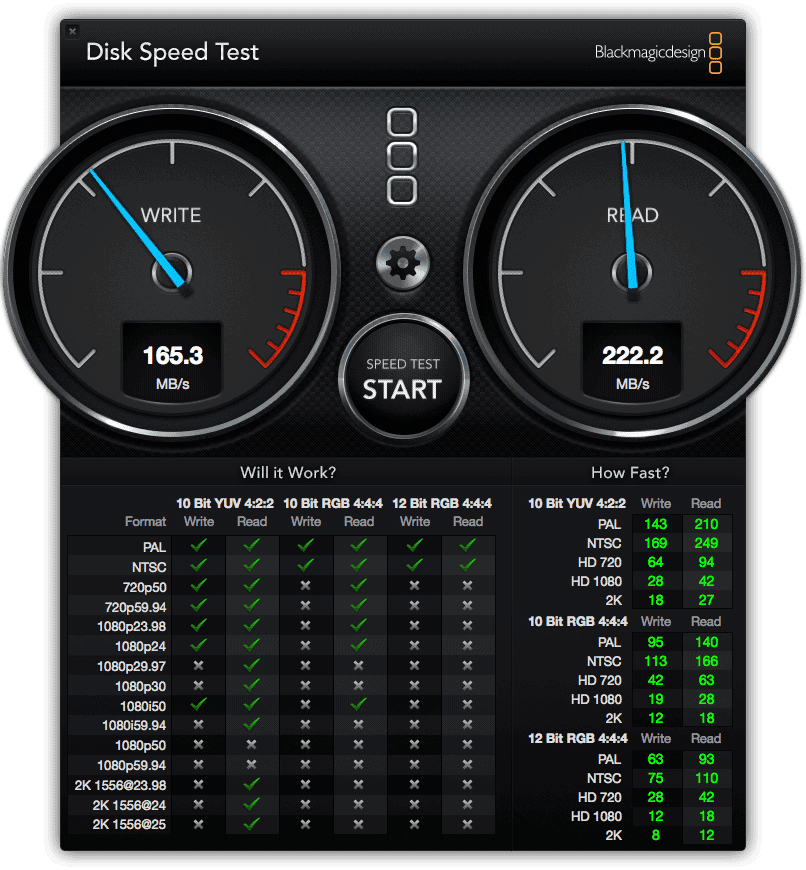 Disk Speed Test - eSATA RAID 5