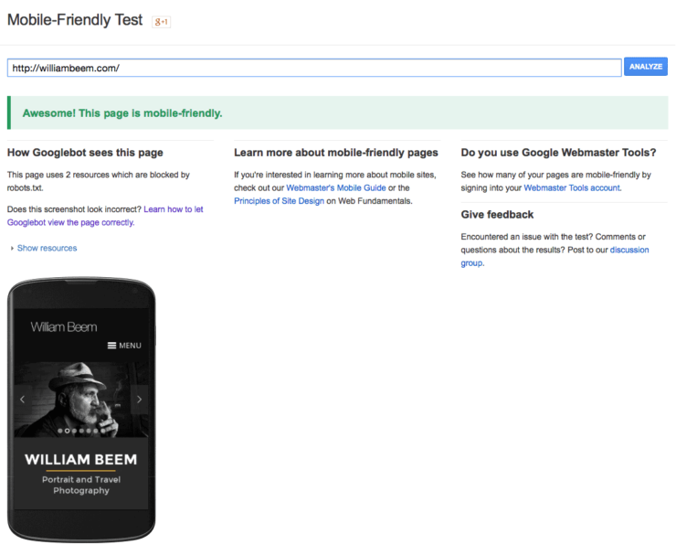 Google Mobile Friendly