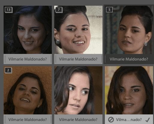 Lightroom CC Facial Confirmation