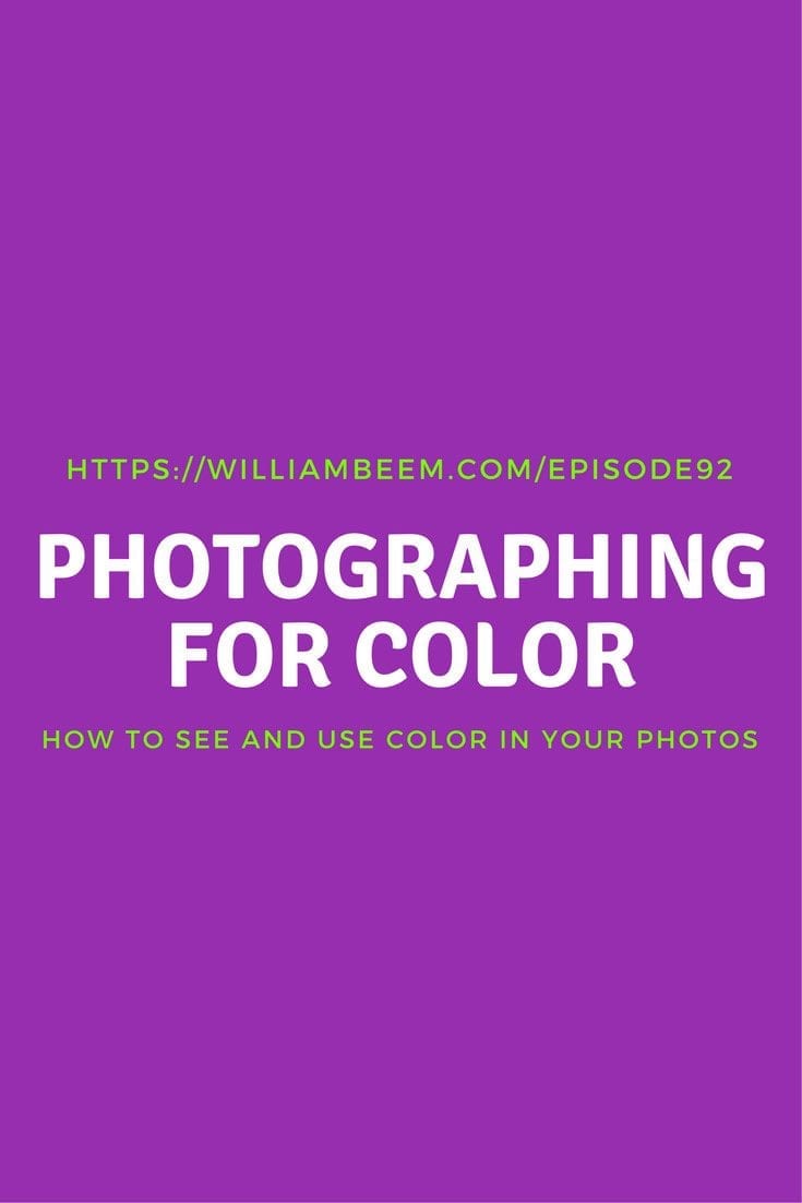 Photographing for Color
