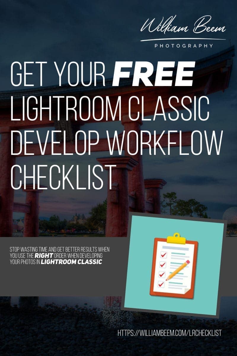 Lightroom Classic Develop Workflow Checklist