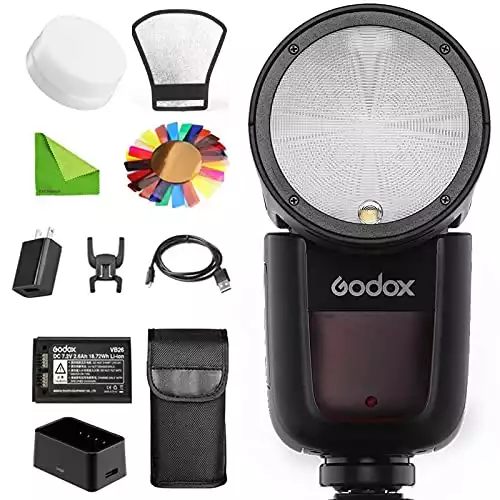 Godox V1-N Round Head Camera Flash for Nikon Flash Speedlight with XProN  Trigger