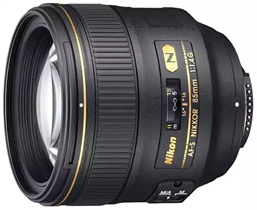 Nikon AF-S FX NIKKOR 85mm f/1.4G Lens with Auto Focus for Nikon DSLR Cameras (Renewed)