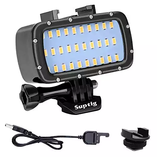 Suptig 30 LED Video Light Waterproof Light