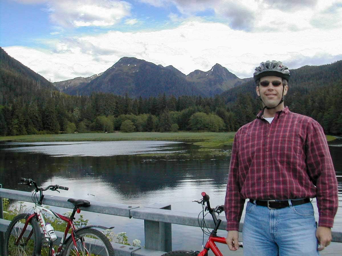 William cycling in Alaska